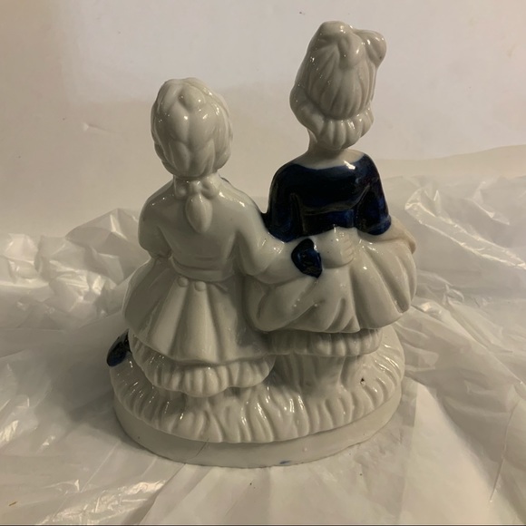 DeVille Delft Style Man & Woman Figurine vintage Taiwan - Picture 3 of 10